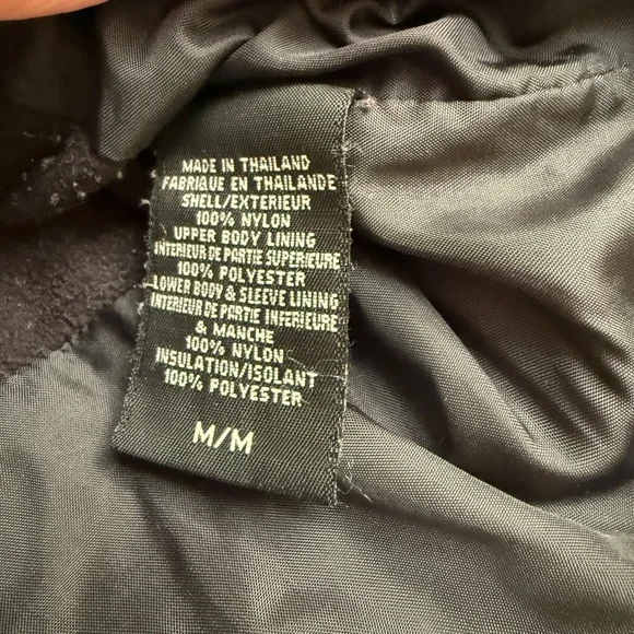 Guess Quilted Cropped Jacket Size M Black Snap Front Puffer Coat Moto ZipPockets - Picture 15 of 16